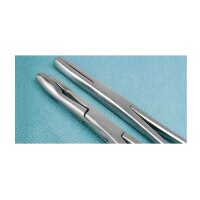 Halsted Arterial Clamp by Hartmann, anatomical bent, 12,5 cm