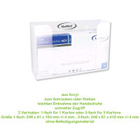 MaiMed glove dispensers, for 1 or 3 glove boxes, acrylic