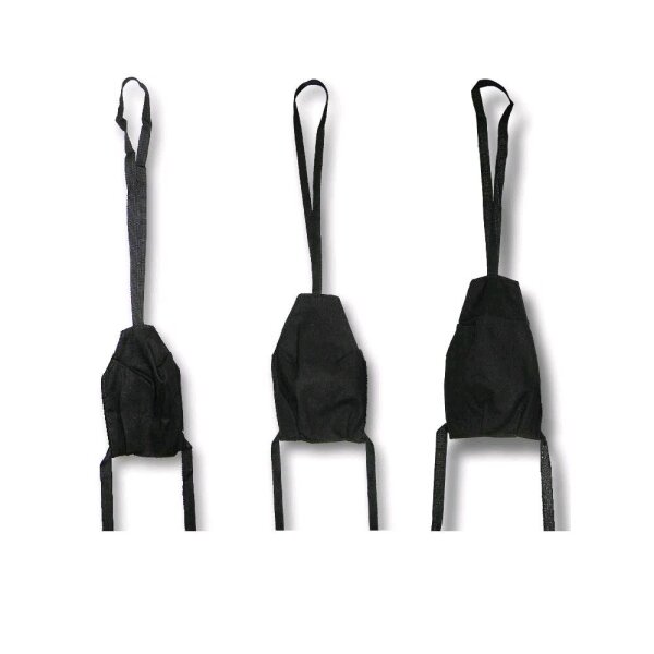 Ratiomed ear patches by Hartmann, triangular, twist ties, black S-L
