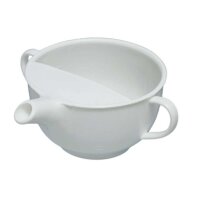 Behrend feeding cup, polypropylene or porcelain, handles, white, 200ml