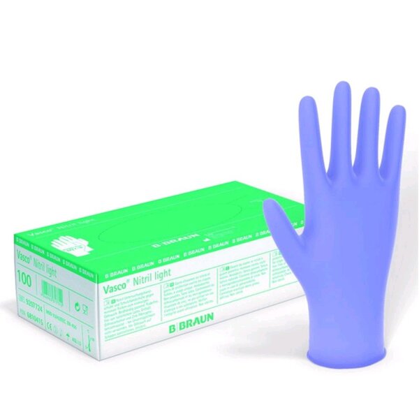 Vasco Nitrile Light Examination Gloves, 100 items