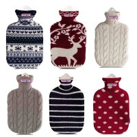 Singer 2 L rubber hot water bottle incl. Knit cover,...
