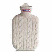 Singer 2 L rubber hot water bottle incl. Knit cover, diff. colors