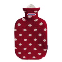 Singer 2 L rubber hot water bottle incl. Knit cover, diff. colors