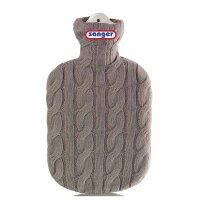 Singer 2 L rubber hot water bottle incl. Knit cover, diff. colors