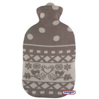 Singer 2 L rubber hot water bottle incl. Knit cover, diff. colors