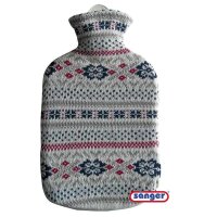 Singer 2 L rubber hot water bottle incl. Knit cover, diff. colors