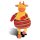 Plushie with 0.8 L hot water bottle by Sänger, velvety, padded, zipper