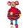Plushie with 0.8 L hot water bottle by Sänger, velvety, padded, zipper