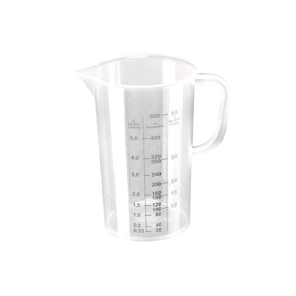 Schülke measuring cup, graduations, transparent, 50 or 500 ml