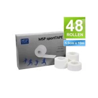 MSP Sports Tape, tape strapping, 5 cm x 10 m, 48 rolls,...