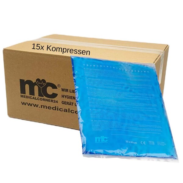 Hot and Cold Compresses, 30 x 40 cm, 15 items, individually wrapped
