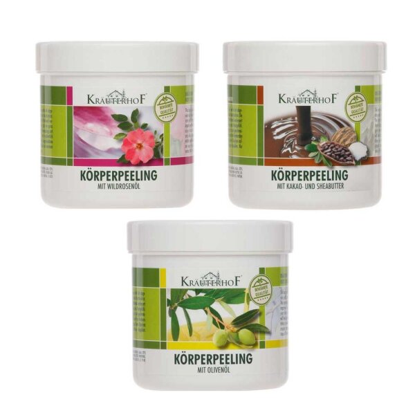 Asam Kräuterhof® Body Peeling, Panthenol, Different Kinds, 400g