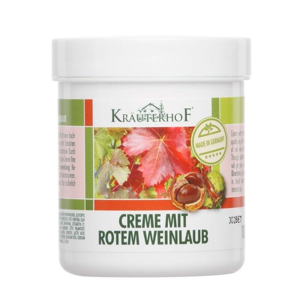 Asam Kräuterhof® Cream, f. Legs / Feet, With Red Vine Leaves, 2 Sizes