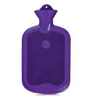 Sänger rubber hot water bottle, smooth + slats, 2 liter, diff. Colors