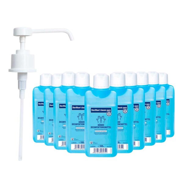 Bode Sterillium Classic Pure hand desinfection 10x 500ml, dosing pump