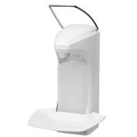 Disinfectant dispenser with arm lever & drip tray,...
