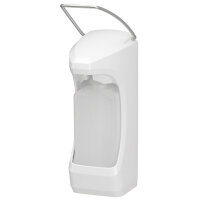 Disinfectant dispenser with arm lever & drip tray,...
