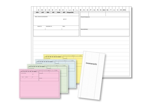 Meyer-Wagenfeld index card pockets A5, 190 g/qm, colors