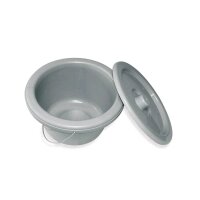 Ratiomed toilet bucket, lid, handle, stable form, gray, 7...