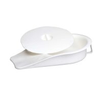 Behrend Bedpan, oval, with lid, plastic, 40x29x8cm