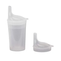 Drinking cup-set transparent, 2 mouthpieces tea/porridge,...