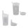Drinking cup-set transparent, 2 mouthpieces tea/porridge, 250ml