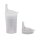 Drinking cup-set transparent, 2 mouthpieces tea/porridge, 250ml