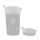 Drinking cup-set transparent, 2 mouthpieces tea/porridge, 250ml