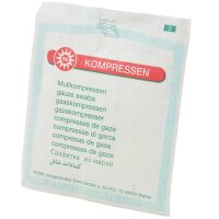 Noba gauze compress sterile, 12-fold, single, 60pcs, sizes