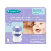 Lansinoh mothers milk bottles, leak-proof, BPA free, wide...