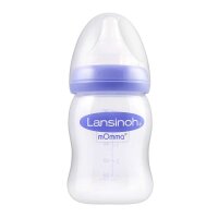 Lansinoh wide-mouth bottle, NaturalWave™ teat, BPA free, sizes