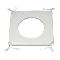 Behrend commode Cushion, foam / foil, washable, white, 1...