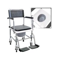 Ratiomed commode chair, standard, back, armrests, leg...