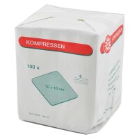 Noba gauze compress, 8-fold, non-sterile, EN14079Typ17,...