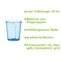 Med Comfort disposable medicine cups, 30ml, 80pcs, colors
