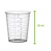 Med Comfort disposable medicine cups, 30ml, 80pcs, colors