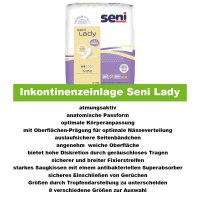 Seni Lady Incontinence Pads, Breathable, Discreet, 8 Sizes