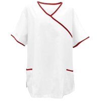 Exner Tunic, White, Asia-Style, Pockets, Coloured Piping, size/Colours