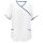 Exner Tunic, White, Asia-Style, Pockets, Coloured Piping, size/Colours