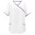 Exner Tunic, White, Asia-Style, Pockets, Coloured Piping, size/Colours