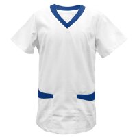 Exner Tunic, 2 Pockets, 175g, White, Coloured Border, XS-5XL