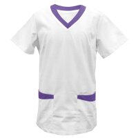 Exner Tunic, 2 Pockets, 175g, White, Coloured Border, XS-5XL
