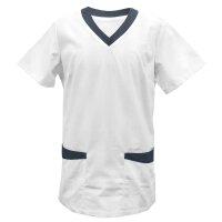 Exner Tunic, 2 Pockets, 175g, White, Coloured Border, XS-5XL