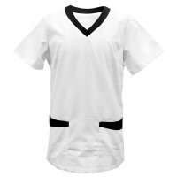 Exner Tunic, 2 Pockets, 175g, White, Coloured Border, XS-5XL