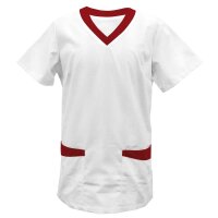 Exner Tunic, 2 Pockets, 175g, White, Coloured Border, XS-5XL