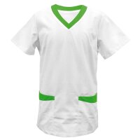 Exner Tunic, 2 Pockets, 175g, White, Coloured Border, XS-5XL