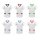 Exner Tunic, 2 Pockets, 175g, White, Coloured Border, XS-5XL