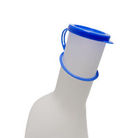 Ratiomed urinals for men, angular, translucent, cap, 1 liter