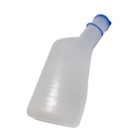 Ratiomed urinals for men, angular, translucent, cap, 1 liter